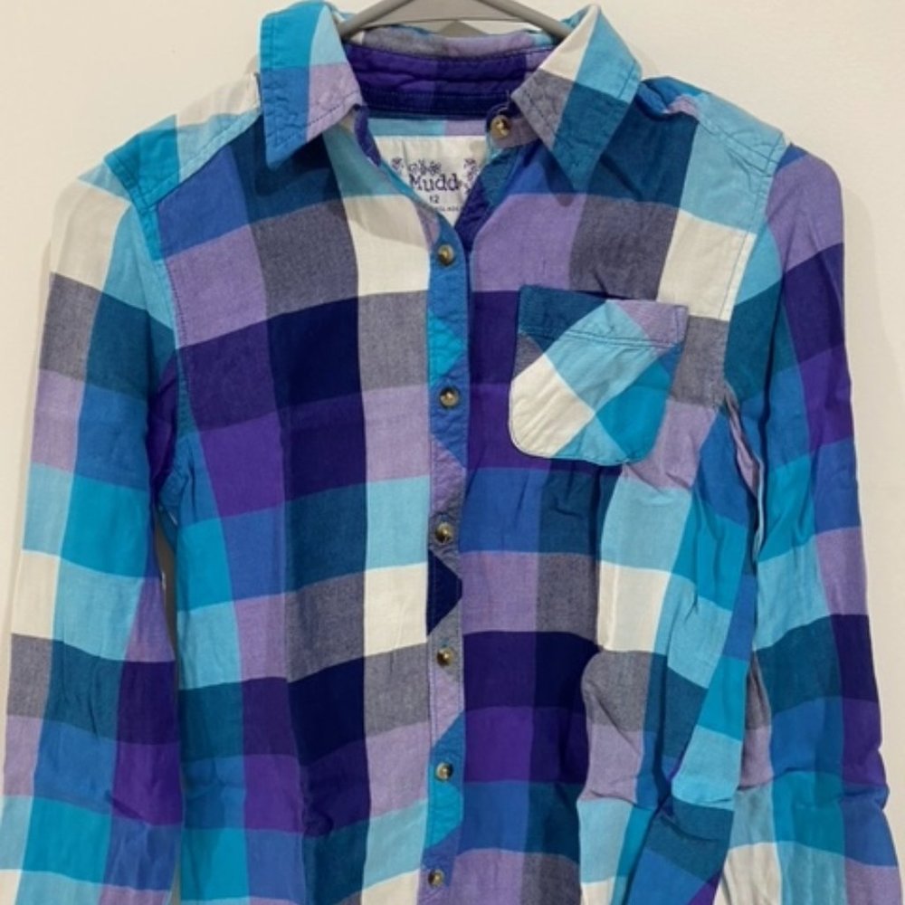 A array of blue and purple flannel